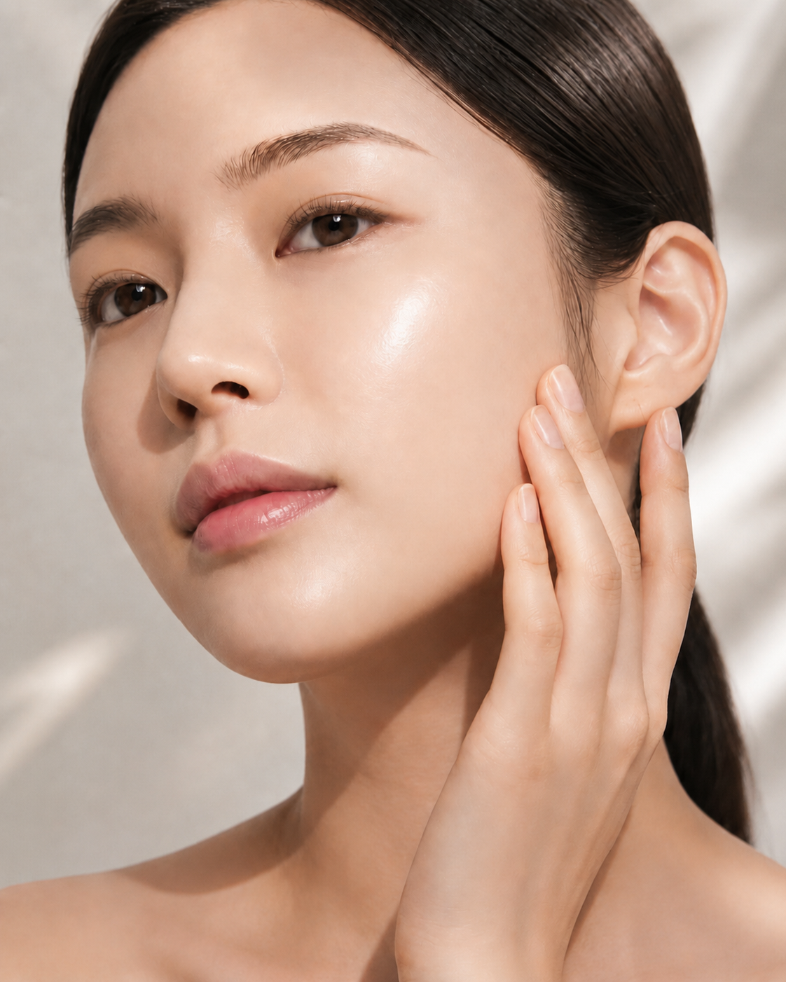 Gentle skincare portrait